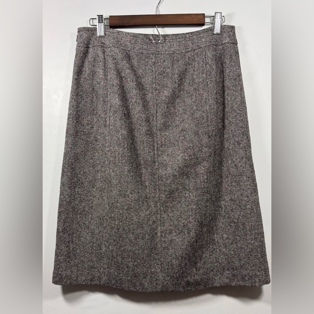 Talbots Size 6 Gray and Pink Tweed A-Line Skirt - Picture 5 of 15
